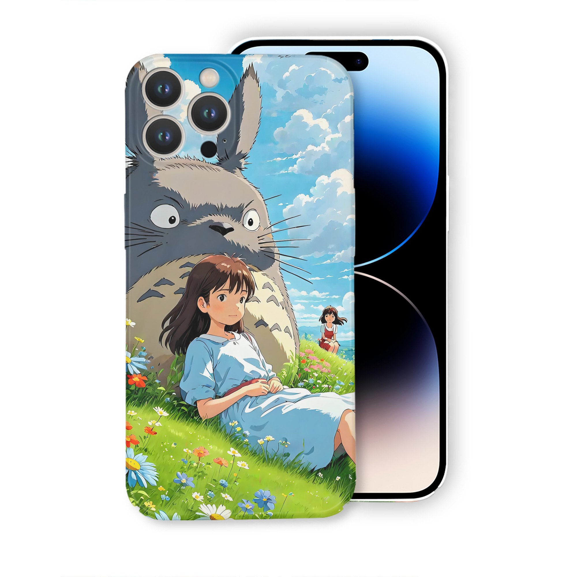 （画像用） となりのトトロ 草壁メイ 草壁サツキ My Neighbor Totoro Satsuki Kusakabe Mei Kusakabe 【iPhone 14シリーズ対応】ハードケース
